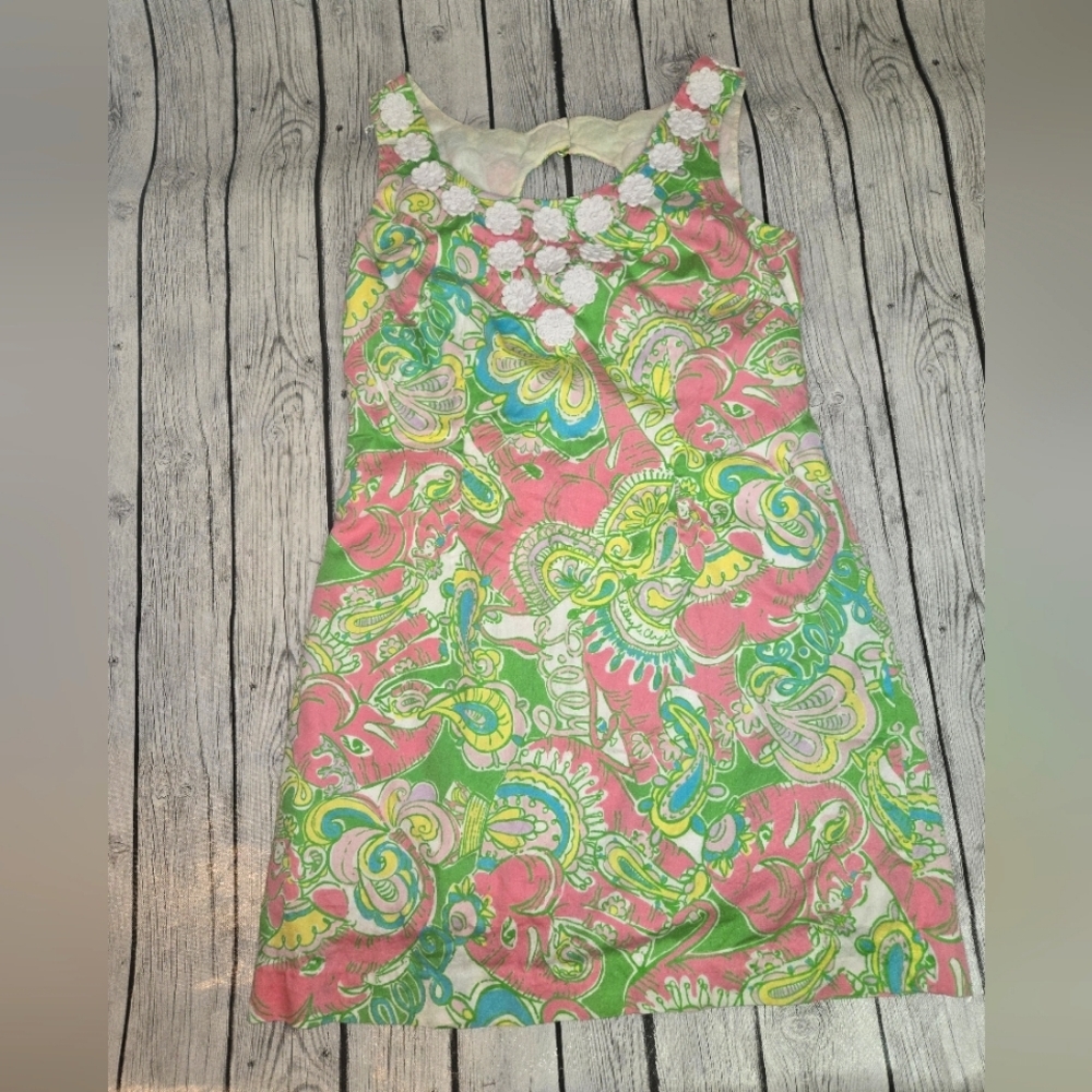Lilly Pulitzer Womens Size 12 Sleeveless Floral Chin Chin Nina Dress